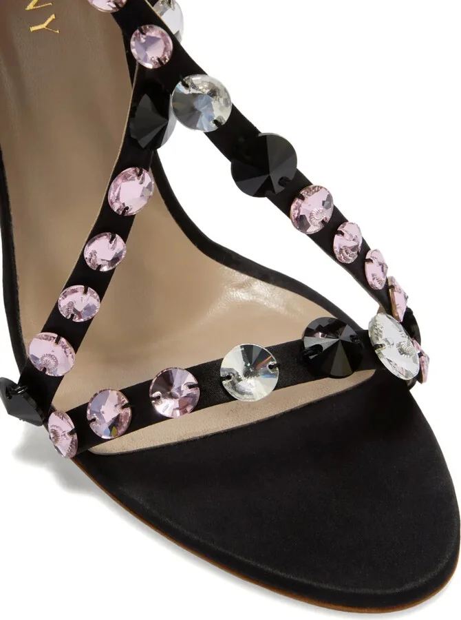 105mm Rhinestone-Embellished Stiletto Sandals - Image 4