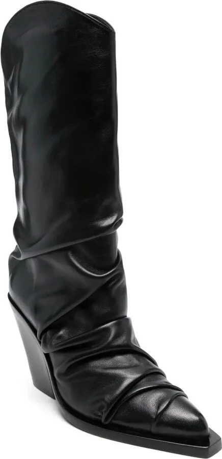 105mm Ruched-Detailed Boots - Image 2