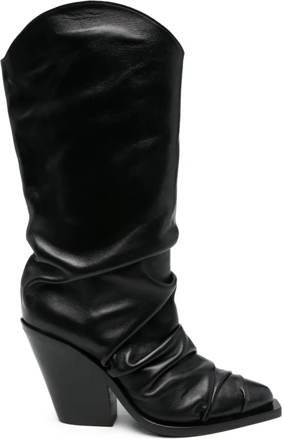 105mm Ruched-Detailed Boots