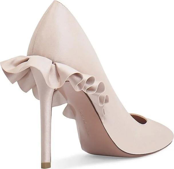 105MM Ruched Satin Pumps - Image 3