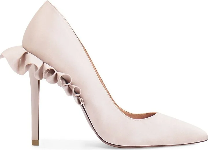 105MM Ruched Satin Pumps