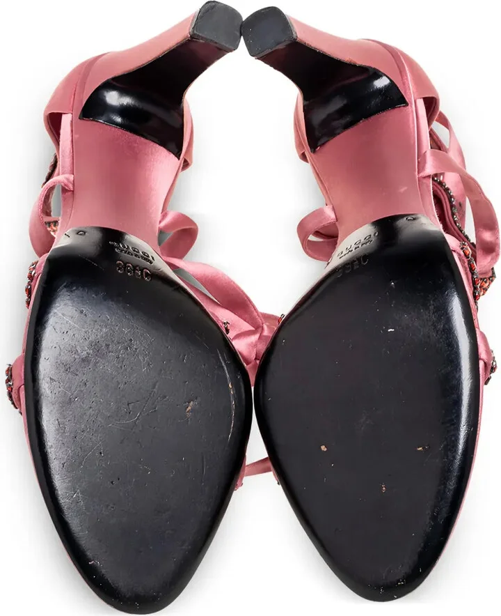 105mm Satin Crystal-Embellished Sandals - Image 5
