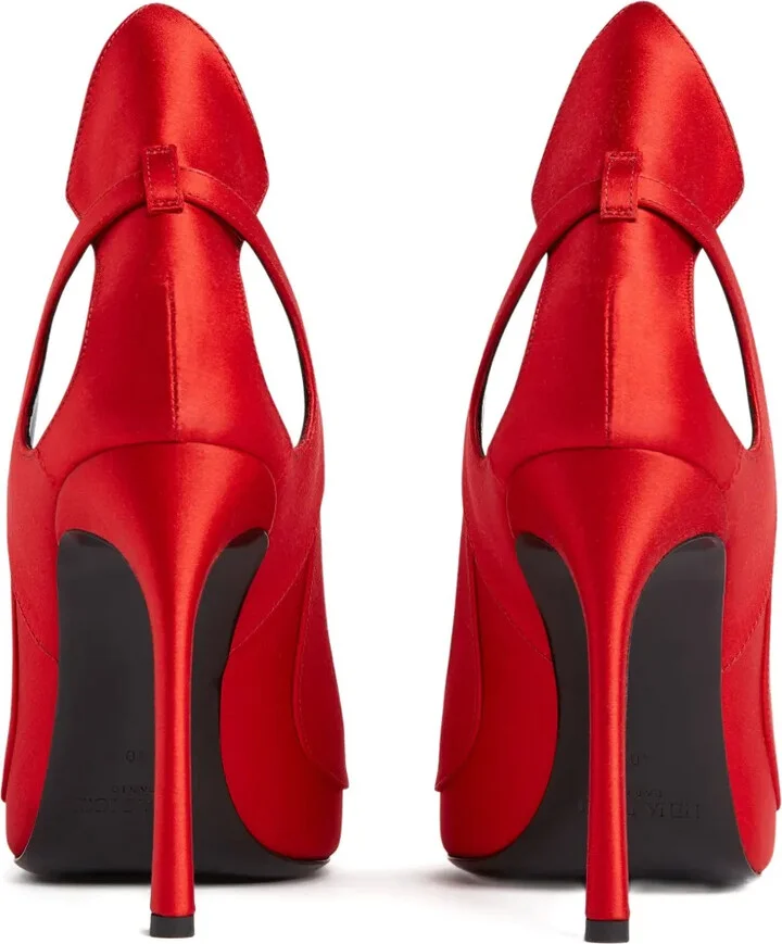105mm Satin Cut-Out Pumps - Image 2