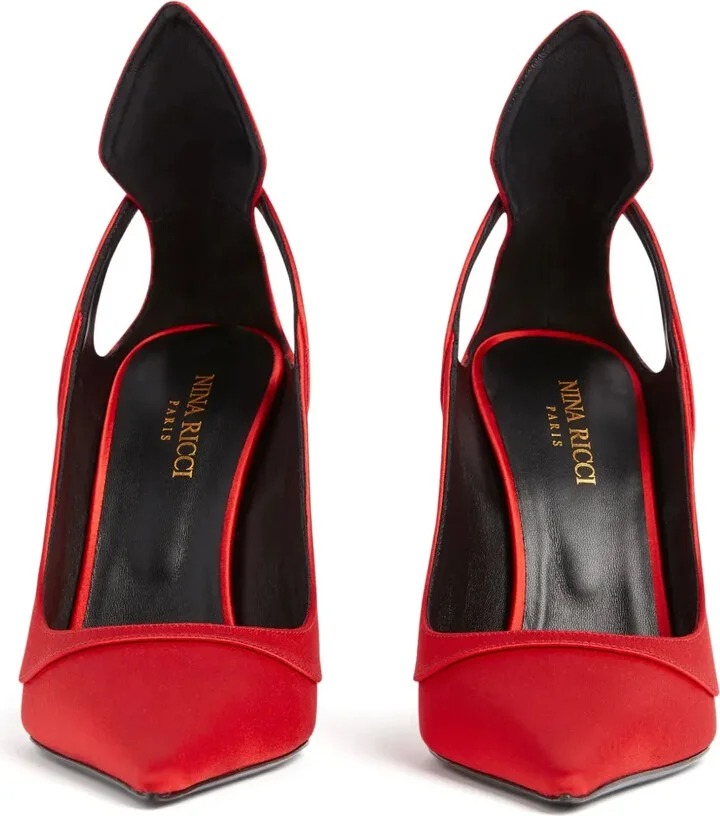 105mm Satin Cut-Out Pumps - Image 3