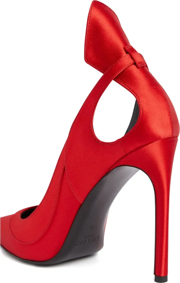 105mm Satin Cut-Out Pumps - Image 4