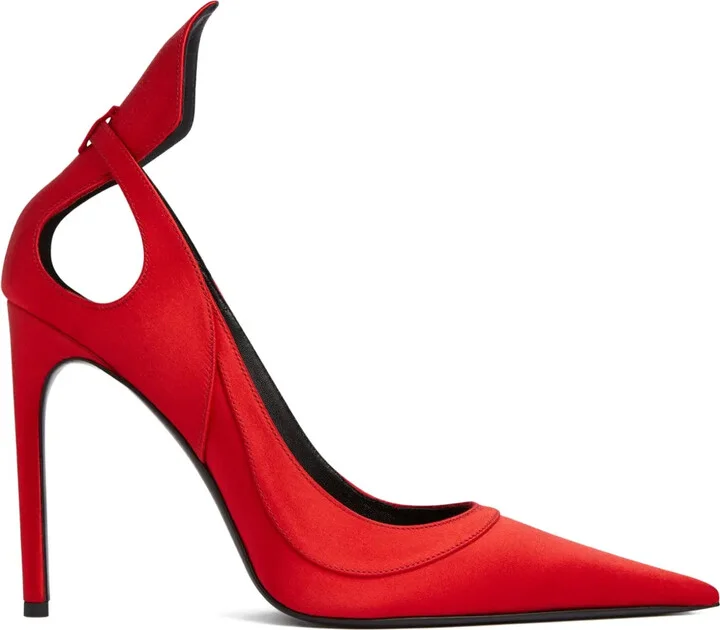 105mm Satin Cut-Out Pumps