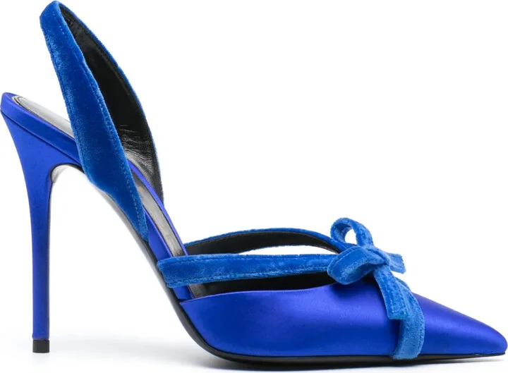 105mm Satin Slingback Pumps