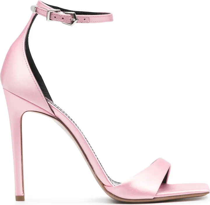 105mm Satin Stiletto Sandals