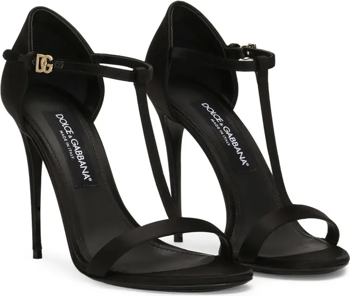 105mm satin T-bar sandals - Image 2