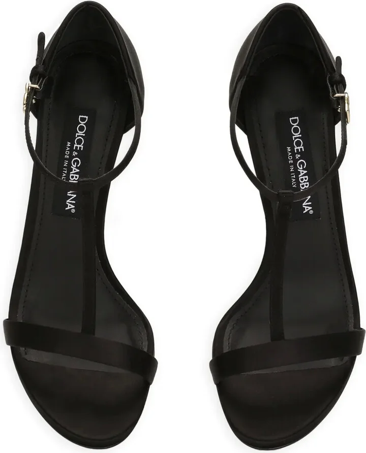 105mm satin T-bar sandals - Image 4
