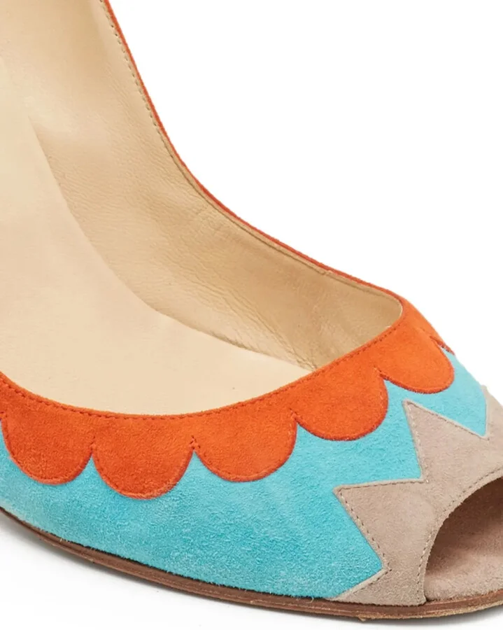 105mm Scalloped Peep-Toe Pumps - Image 5