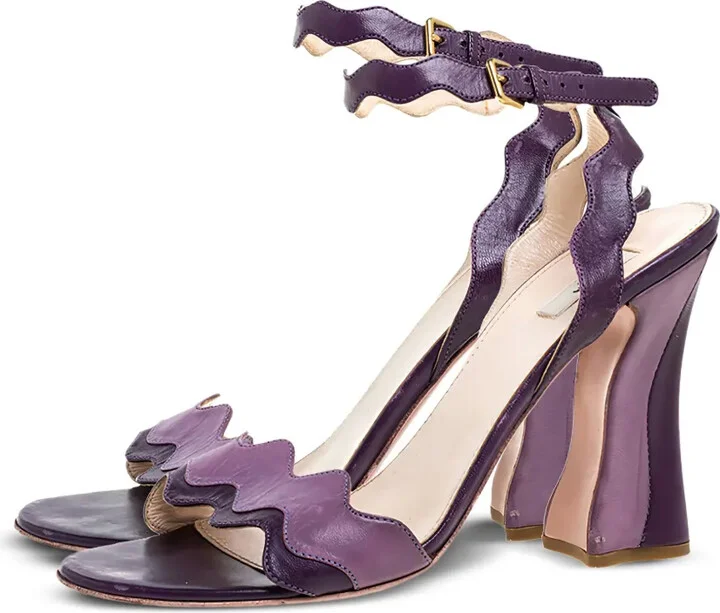 105mm Scalloped-Strap Sandals - Image 2