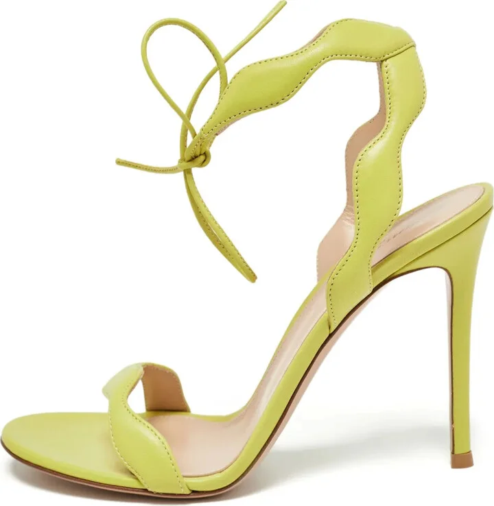 105mm Scalloped Strappy Sandals