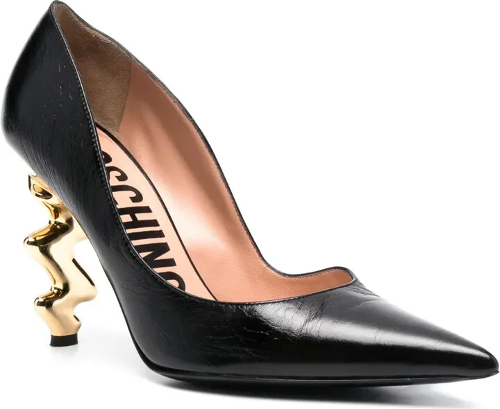 105mm Sculpted-Heel Leather Pumps - Image 2