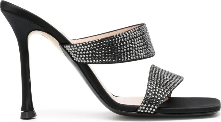 105mm Sequin-Embellished Sandals
