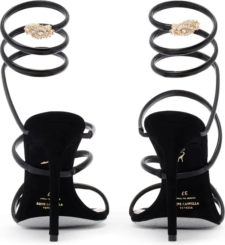 105mm Serpent leather sandals - Image 3
