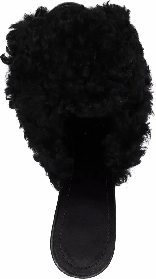 105mm Shearling Strap Sandals - Image 4