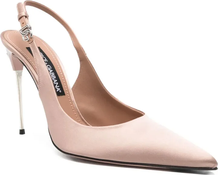 105mm Slingback Leather Pumps - Image 2