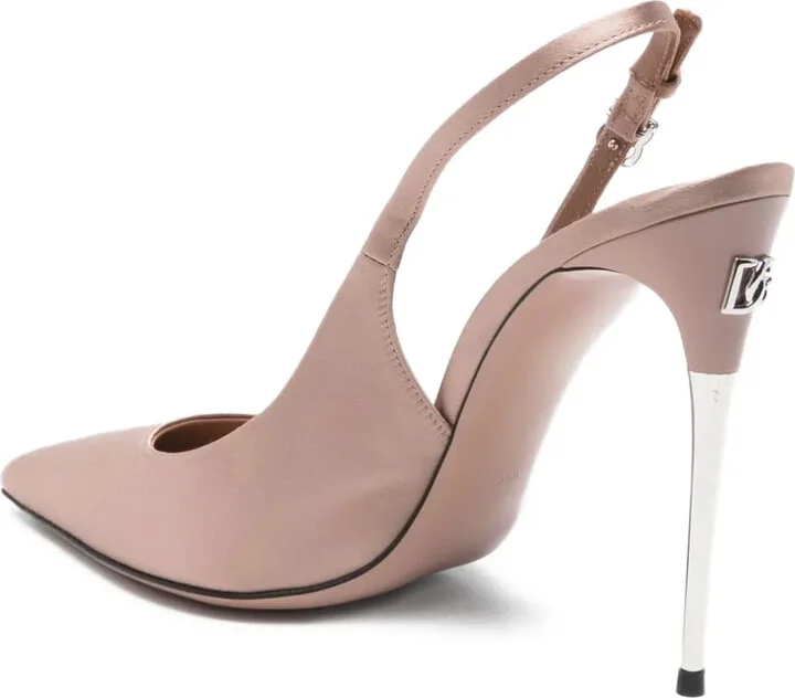 105mm Slingback Leather Pumps - Image 3