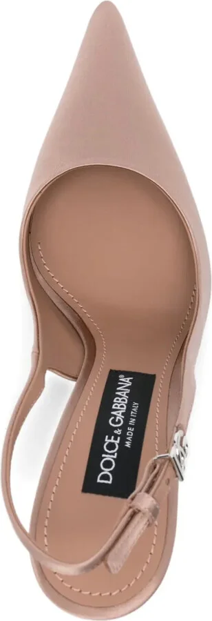 105mm Slingback Leather Pumps - Image 4