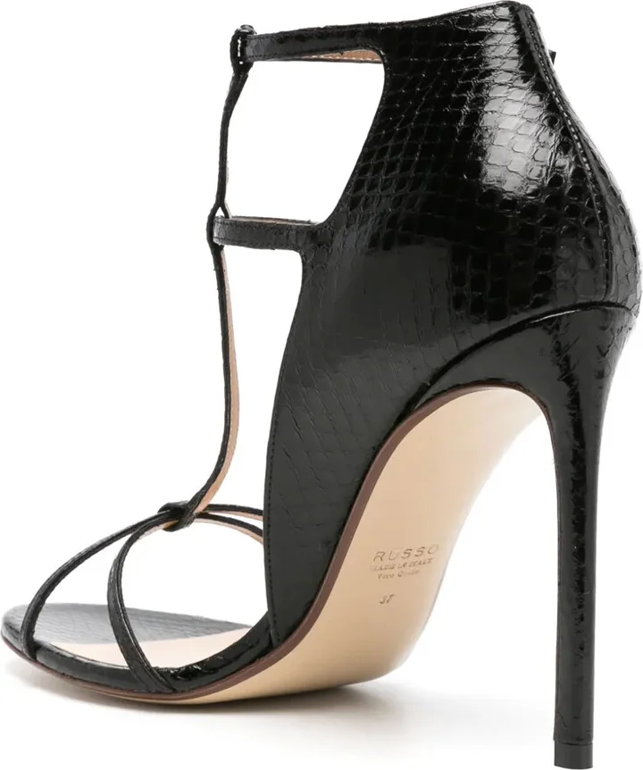 105mm Snakeskin-Effect Sandals - Image 3
