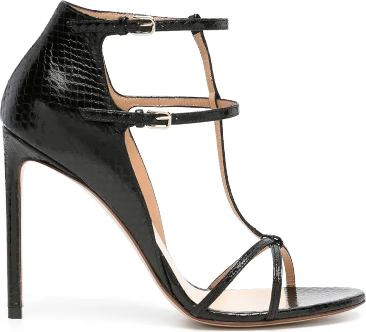 105mm Snakeskin-Effect Sandals