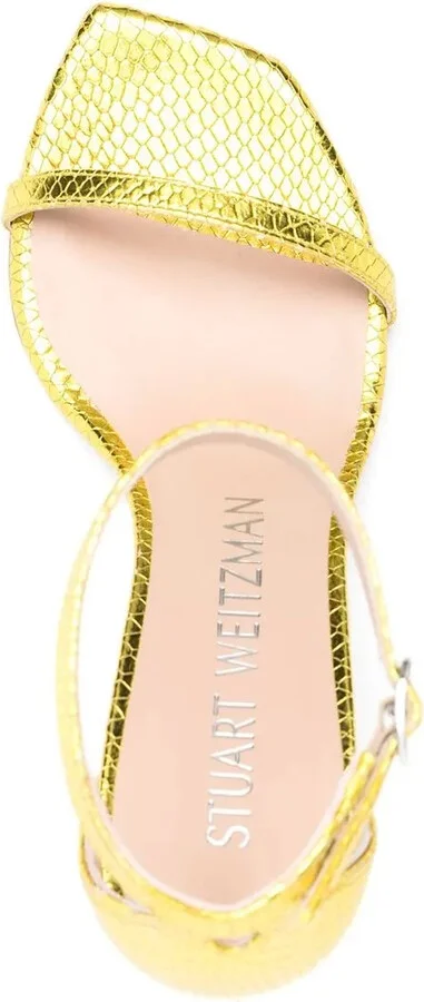 105mm Snakeskin Leather Sandals - Image 4
