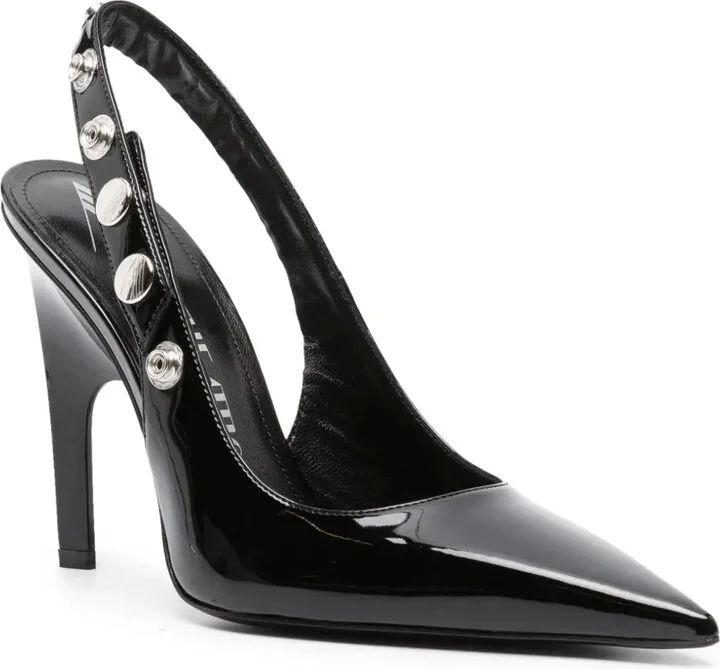 105mm Stud-Embellished Patent Leather Pumps - Image 2