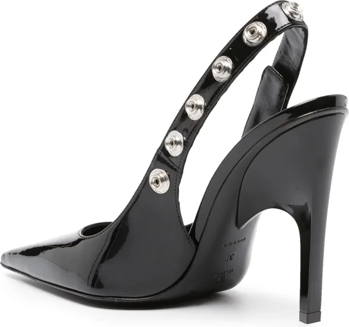 105mm Stud-Embellished Patent Leather Pumps - Image 3