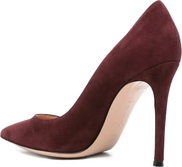 105mm Suede Pointed-Toe Heeled Pumps - Image 3