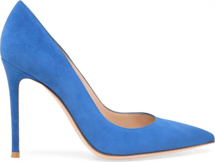 105mm Suede Pointed-Toe Pumps