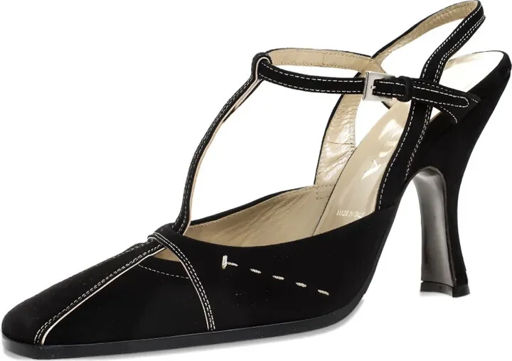 105mm suede T-strap pumps - Image 2