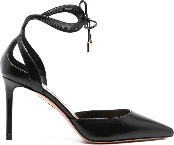105mm Tessa leather pumps