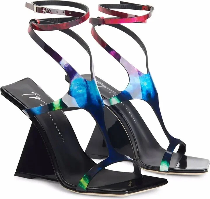 105mm Tutankamon angled-heel sandals - Image 2