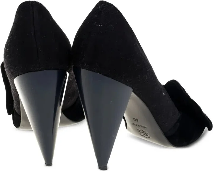105mm Velvet Bow-Detailing Pumps - Image 4