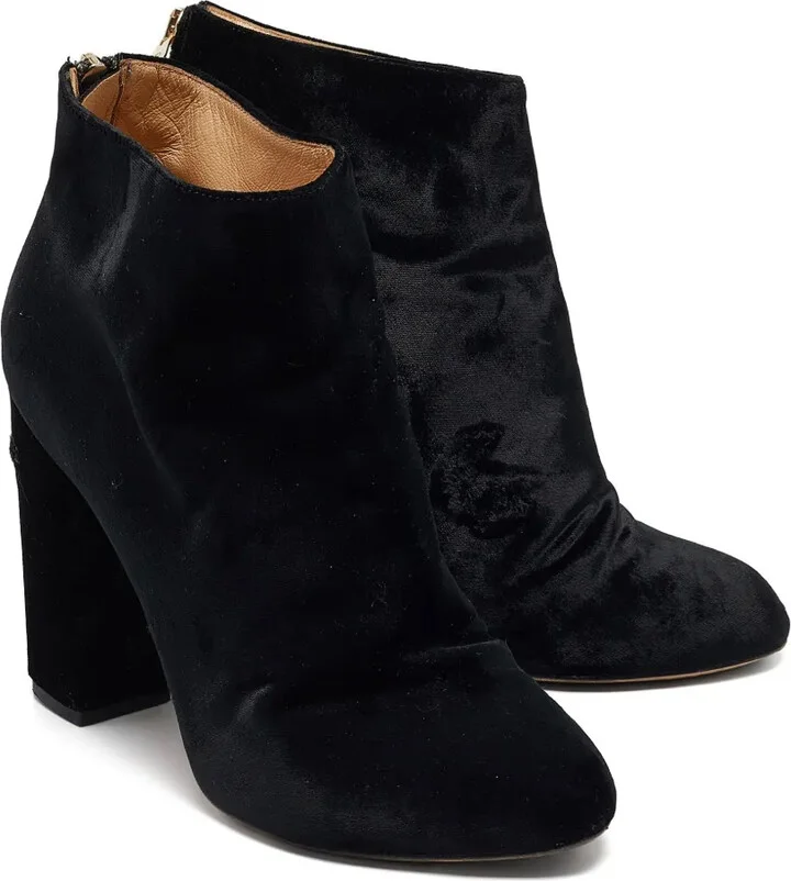 105mm Velvet Heeled Boots - Image 3