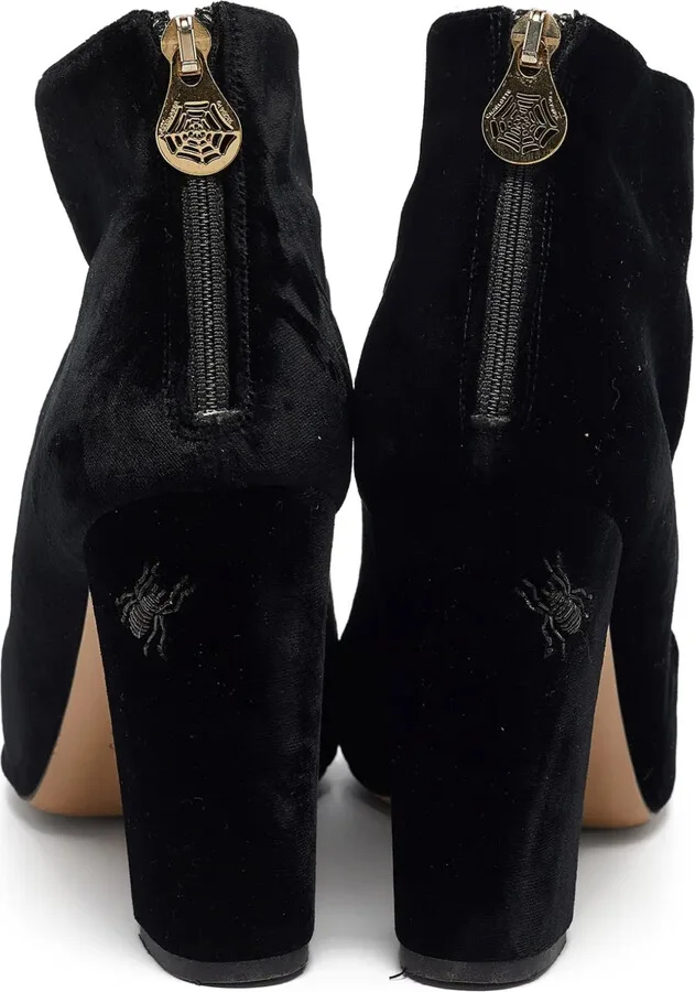 105mm Velvet Heeled Boots - Image 4