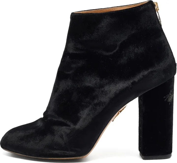 105mm Velvet Heeled Boots