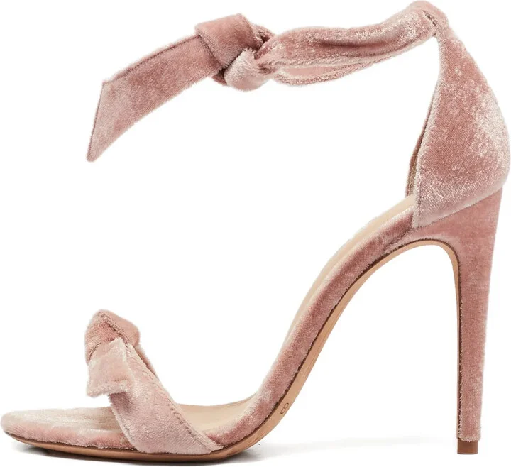 105mm Velvet Heeled Sandals