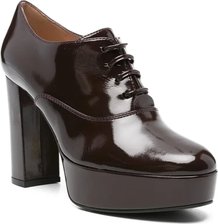 105mm Vicky lace-up platform pumps - Image 2