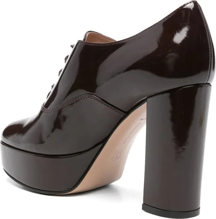 105mm Vicky lace-up platform pumps - Image 3