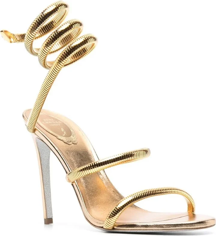105mm Wraparound Leather Sandals - Image 2