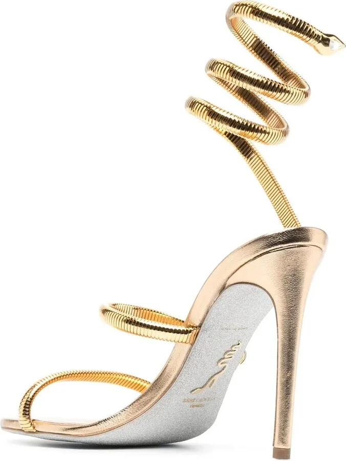 105mm Wraparound Leather Sandals - Image 3