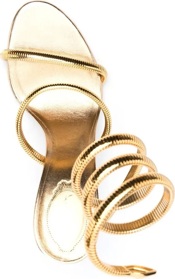 105mm Wraparound Leather Sandals - Image 4