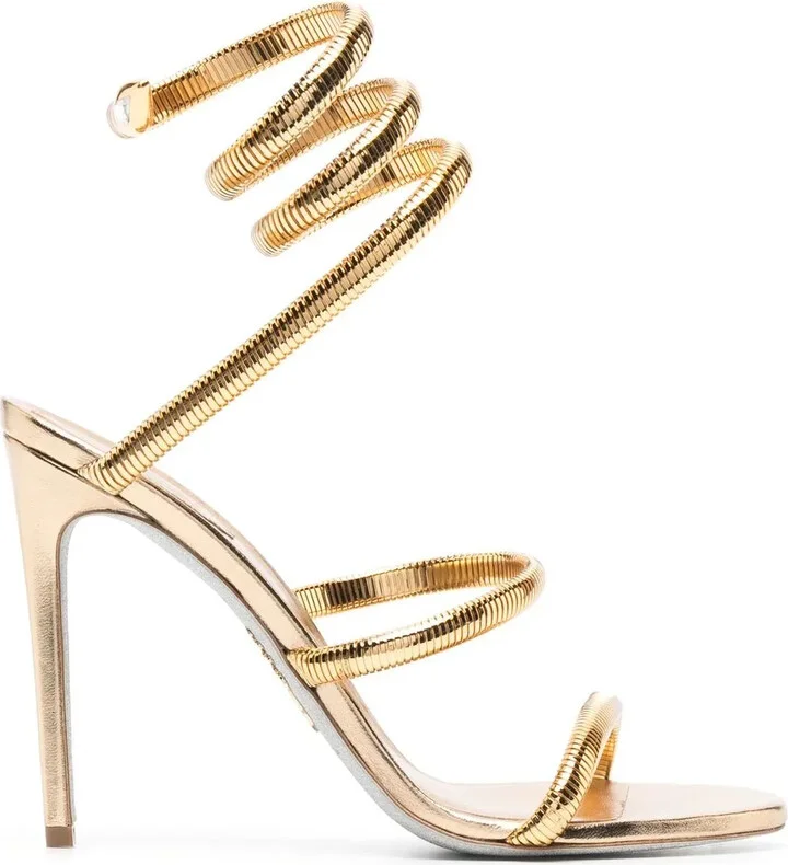 105mm Wraparound Leather Sandals
