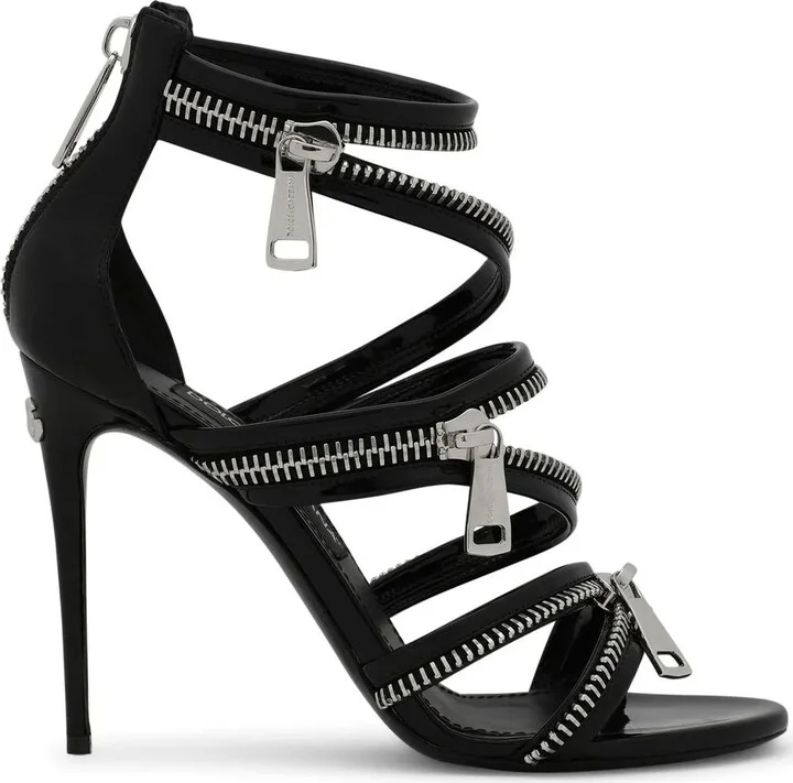 105mm Zip-Detail Sandals