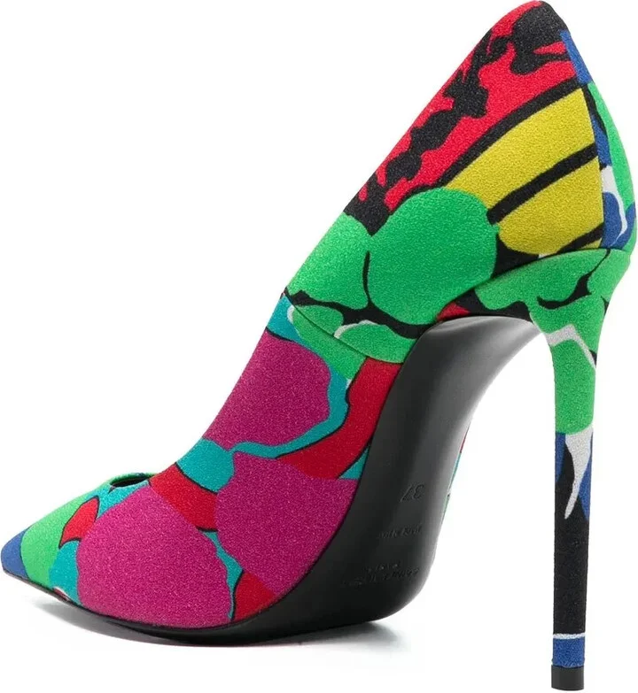 105mm Zoe floral-print pumps - Image 3