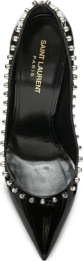 105mm Zoe patent leather studded pumps - Image 3