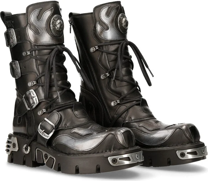 107-S2 Flame Gothic Boots