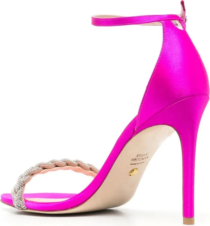107mm Crystal-Embellished Strap Sandals - Image 3
